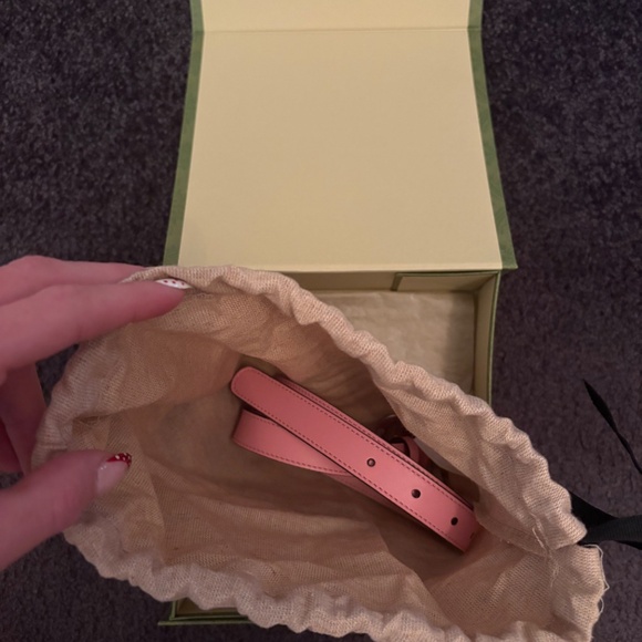 Gucci GG Marmont Belt – Light Pink – Size 80 – 3cm Width – NWT